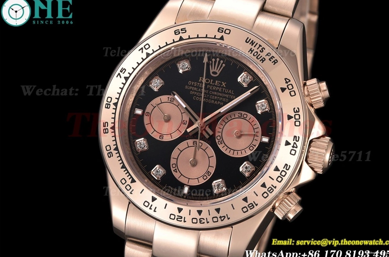 A3836 Black 40mm Dia Daytona RG RG GDF Dial 0217